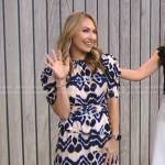 Lori’s beige tie dye puff sleeve dress on Good Morning America