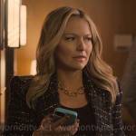 Lorna’s black tweed blazer on The Lincoln Lawyer