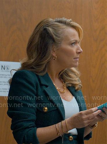 Lorna's green jacket with gold buttons on The Lincoln Lawyer