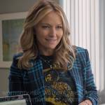 Lorna’s Jimi Hendrix t-shirt and blue plaid blazer on The Lincoln Lawyer