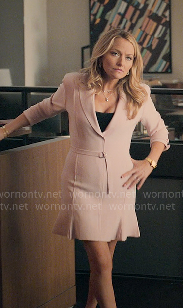 Lorna's light pink blazer dress on The Lincoln Lawyer