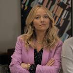 Lorna’s pink blazer and metallic dot blouse on The Lincoln Lawyer