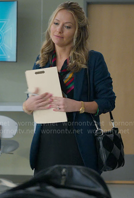 Lorna's rainbow striped blouse on The Lincoln Lawyer