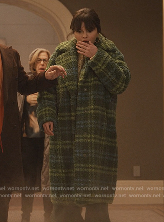Mabel's green plaid coat on Only Murders in the Building