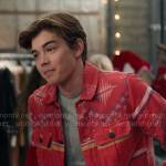 Mack’s red printed jacket on High School Musical The Musical The Series