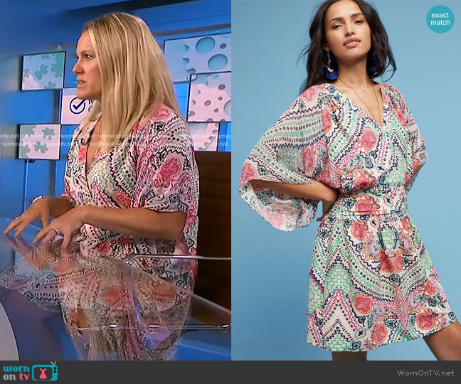 Maeve Siya Kimono Dress worn by Kelley Kitley on NBC News Daily