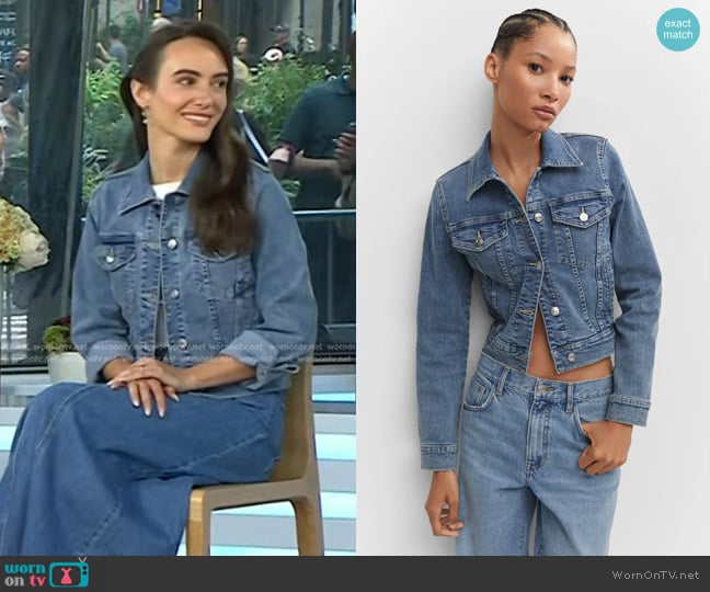 Mango Pocketed Denim Jacket worn by Liv Perez on Today