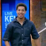 Marcus Scribner’s denim shirt on Live with Kelly and Mark