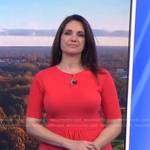 Maria’s red keyhole dress on Today