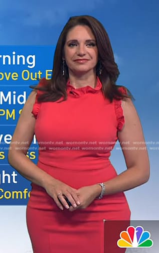 Maria's red ruffle sheath dress on Today