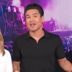 Mario’s black polo shirt on Access Hollywood