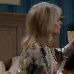 Marlena’s white printed robe on Days of our Lives