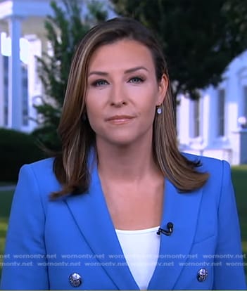 Mary’s blue double breasted blazer on Good Morning America