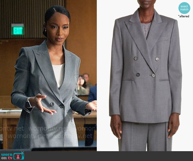 Max Mara Abissi Blazer worn by Andrea Freemann (Yaya DaCosta) on The Lincoln Lawyer