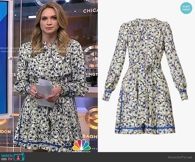 Me + Em Trailing Flower Print Fit And Flare Dress + Belt worn by Ellison Barber on NBC News Daily