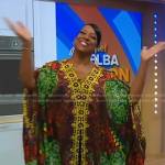 Melba Wilson’s multicolor printed caftan on Good Morning America