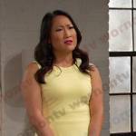 Melinda’s yellow sleeveless dress on Days of our Lives