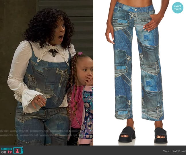 WornOnTV: Raven’s denim corset top and jeans on Ravens Home | Raven ...