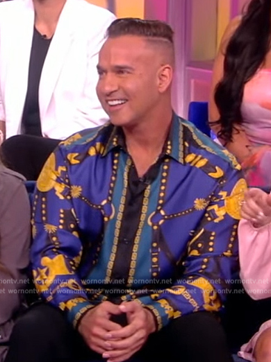 Mike Sorrentino's blue printed shirt on The View