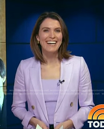 Molly’s lilac double breasted blazer on Today