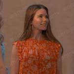 Molly’s orange floral top on General Hospital