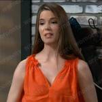 Molly’s orange linen top on General Hospital