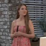 Molly’s red patchwork print dress on General Hospital