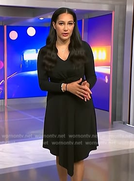 Morgan’s black twisted waist dress on NBC News Daily