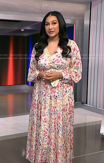 Morgan’s floral print maxi dress on NBC News Daily