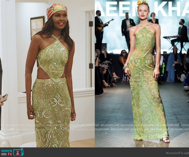 Naeem Khan 2022 Spring Collection worn by Ubah Hassan on The Real Housewives of New York City