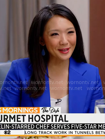 Nancy Chen's blue blazer on CBS Mornings