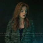 Nancy’s green plaid blazer on Nancy Drew