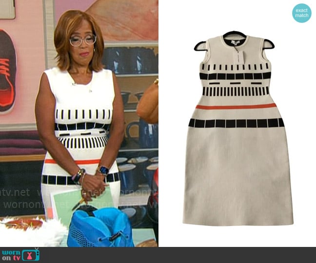 Narciso Rodriguez Stripe Knit Dress worn by Gayle King on CBS Mornings