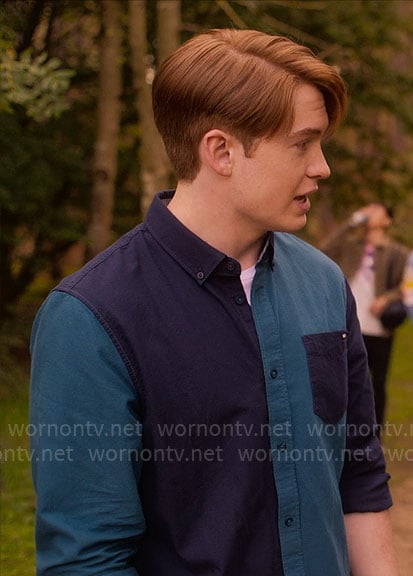 WornOnTV: Nick's blue corduroy shirt jacket on Heartstopper