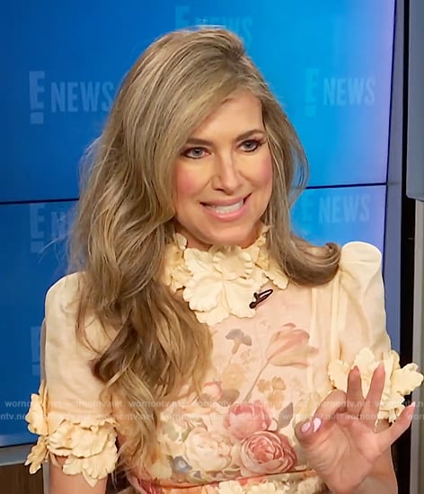 Nikki Novak’s floral applique top on E! News