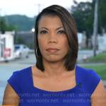 Nikole Killion’s blue cap-sleeve dress on CBS Mornings