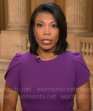 Nikole Killion's purple dress on CBS Mornings