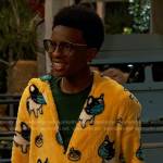 Noah’s yellow fleece robe on Bunkd