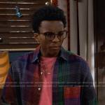 Noah’s multi-colored plaid shirt on Bunkd