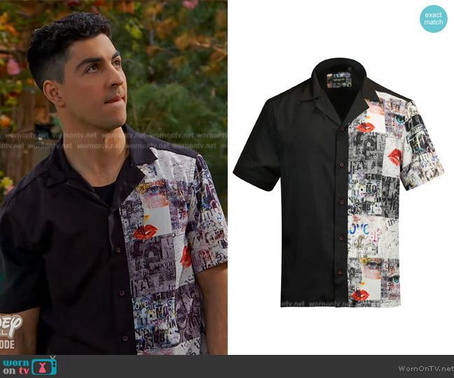 Gravity Homme Weekend Shirt worn by Parker Preston (Trevor Tordjman) on Bunkd