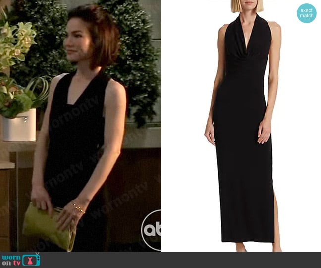 Norma Kamali Neeta Gown worn by Elizabeth Webber (Rebecca Herbst) on General Hospital