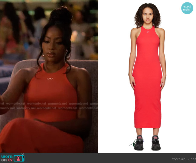 WornOnTV: Annika’s red sleeveless dress on Grown-ish | Justine Skye ...