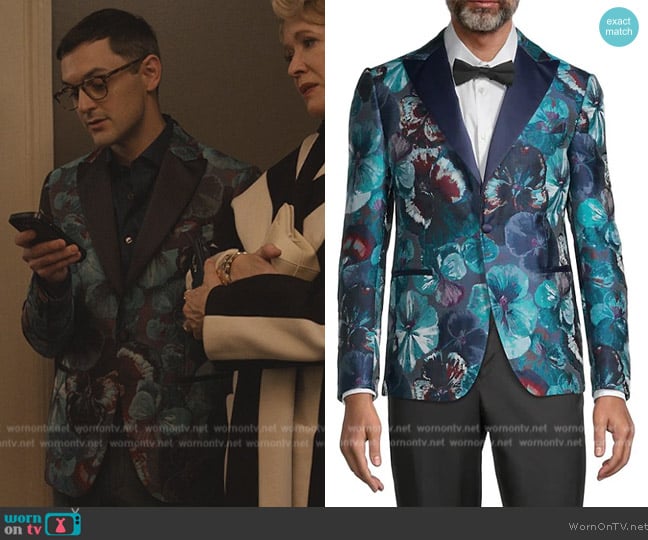 Pal Zileri Floral Brocade Evening Jacket