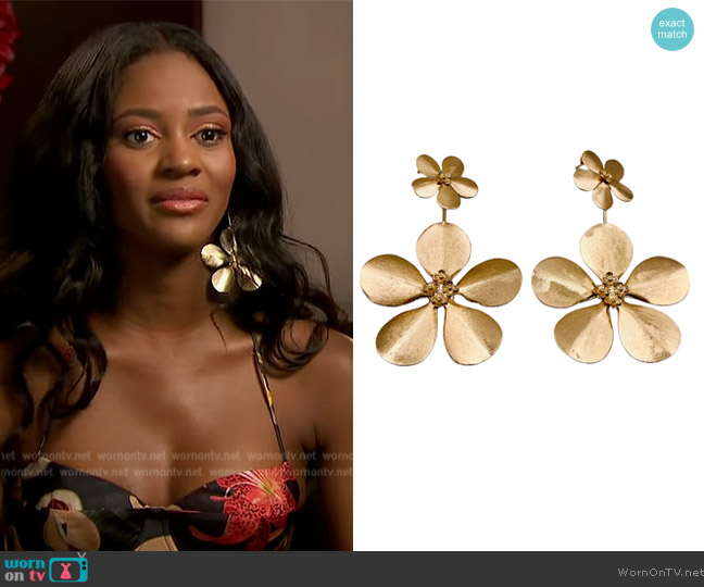 Charity’s floral earrings on The Bachelorette