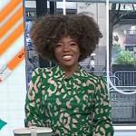 Patrice J. Williams’s green print dress on Today