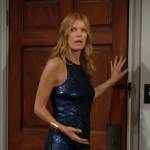 Phyllis’s blue sequin dress on The Young and the Restless