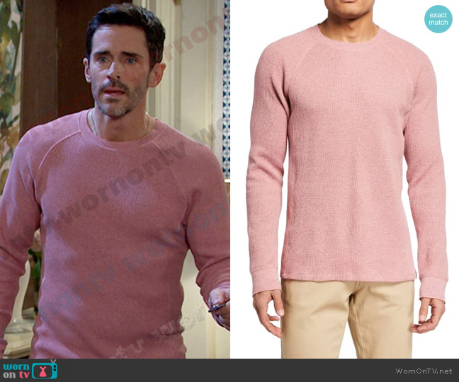 Vince Mouline Thermal Crewneck T-Shirt worn by Shawn Douglas Brady (Brandon Beemer) on Days of our Lives