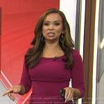 Adelle’s burgundy 3/4 sleeve dress on Today