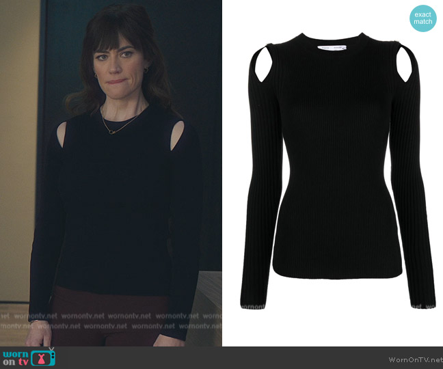 Proenza Schouler Button sleeve jumper worn by Wendy Rhoades (Maggie Siff) on Billions