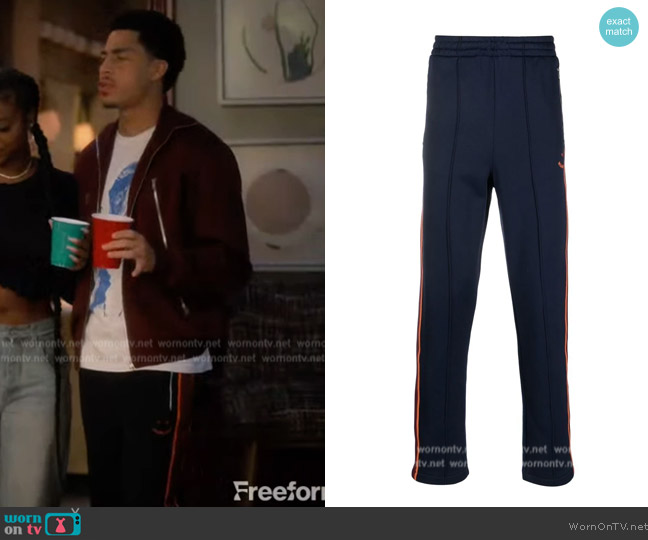 PS Paul Smith Happy track pants worn by Andre Johnson, Jr. (Marcus Scribner) on Grown-ish